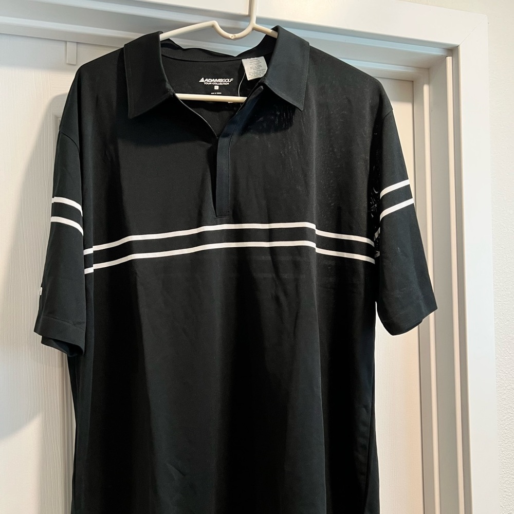 Adam's golf zipper collared shirt Large new w/tags